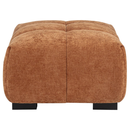Octavia Fabric Upholstered Rectangular Ottoman Orange - 509354
