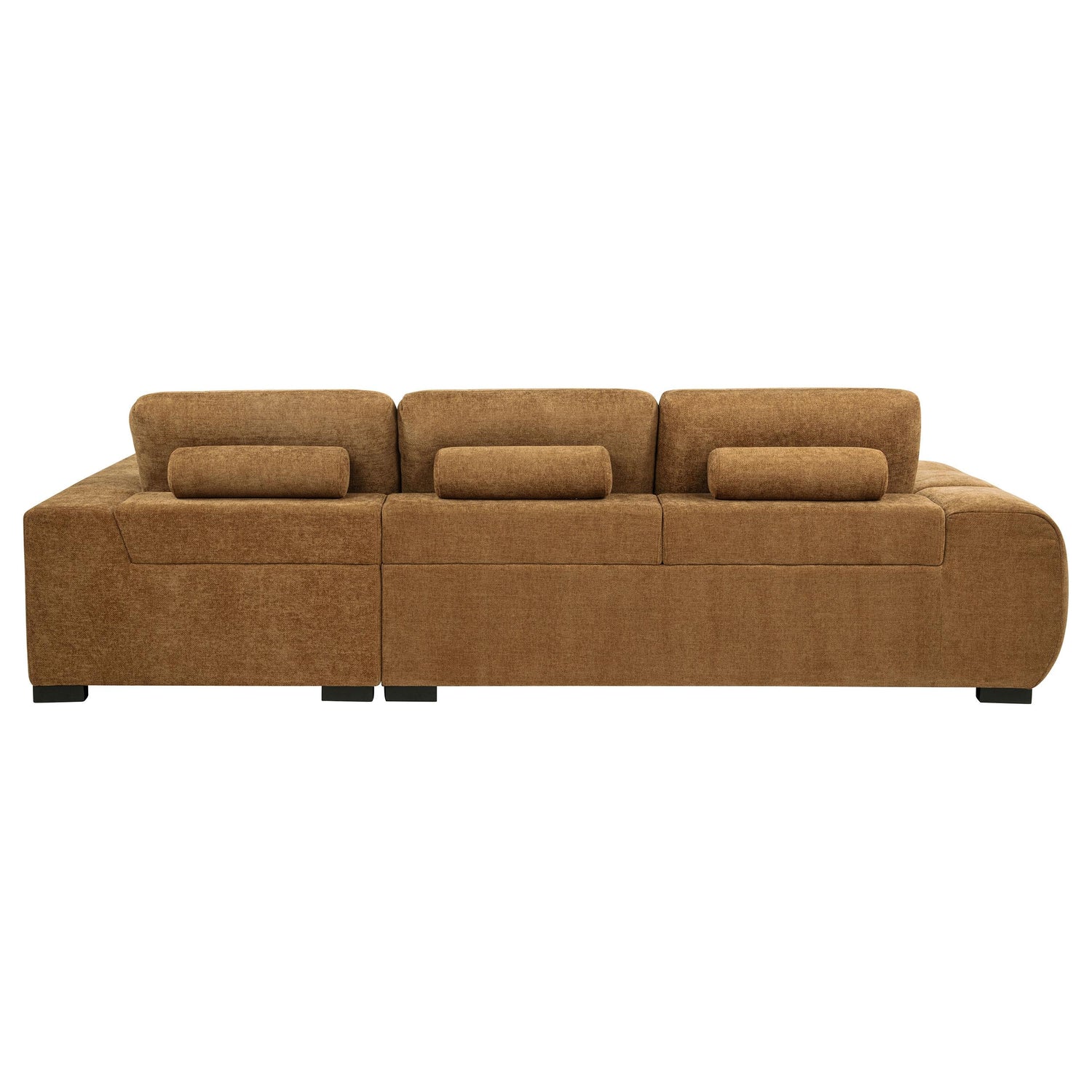 Octavia Fabric Upholstered Sectional Chaise Sofa Amber - 509340