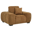 Octavia Fabric Upholstered Track Arm Accent Chair Amber - 509343