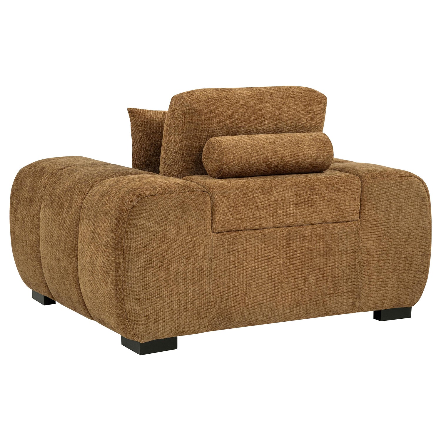 Octavia Fabric Upholstered Track Arm Accent Chair Amber - 509343