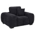 Octavia Fabric Upholstered Track Arm Accent Chair Black - 511063