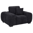 Octavia Fabric Upholstered Track Arm Accent Chair Black - 511063