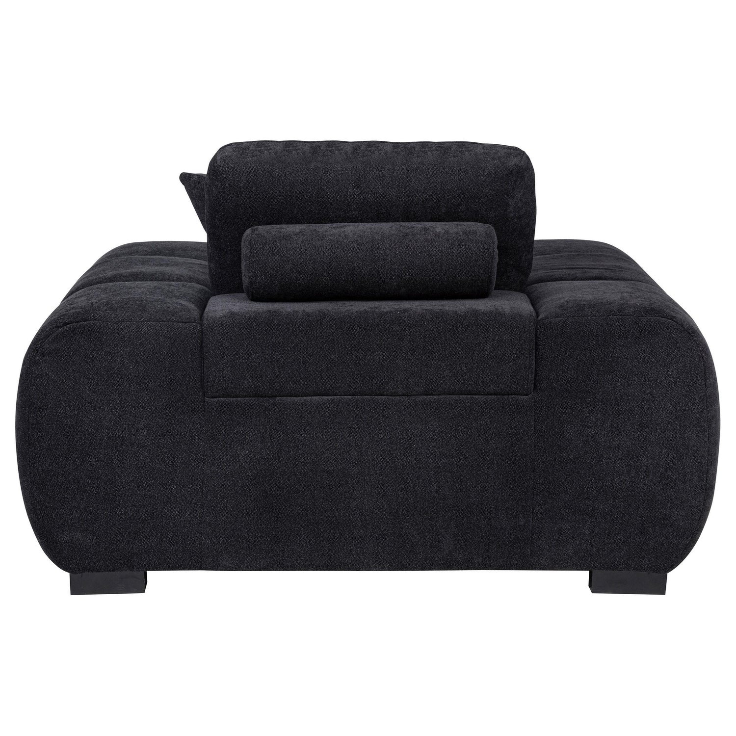 Octavia Fabric Upholstered Track Arm Accent Chair Black - 511063
