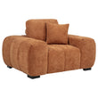 Octavia Fabric Upholstered Track Arm Accent Chair Orange - 509353