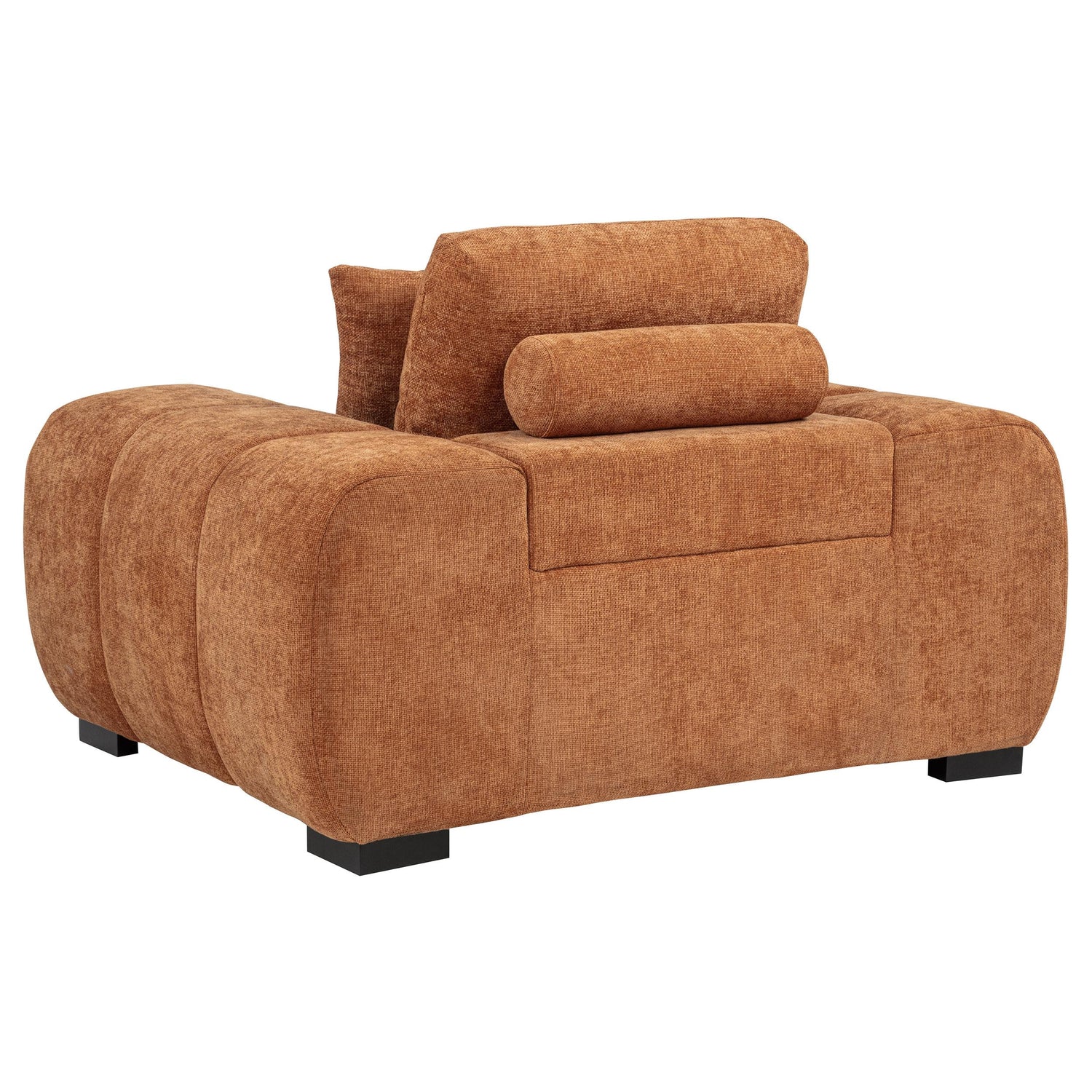Octavia Fabric Upholstered Track Arm Accent Chair Orange - 509353
