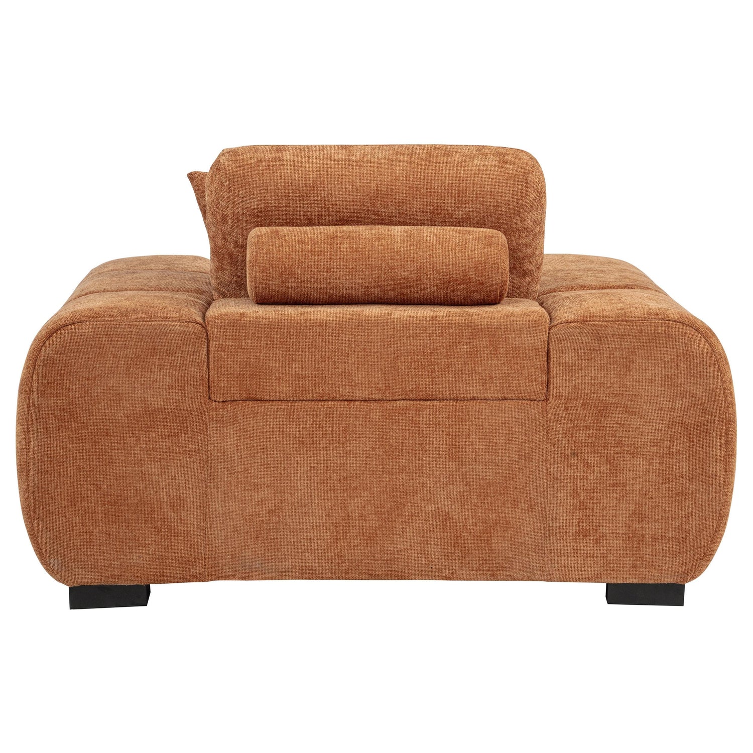 Octavia Fabric Upholstered Track Arm Accent Chair Orange - 509353