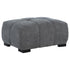 Octavia Upholstered Rectangular Ottoman Charcoal Grey - 509968