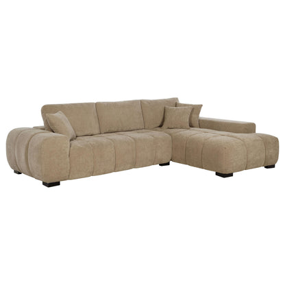 Octavia Upholstered Sectional Chaise Sofa Camel - 509961