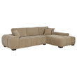 Octavia Upholstered Sectional Chaise Sofa Camel - 509961