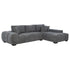 Octavia Upholstered Sectional Chaise Sofa Charcoal Grey - 509965