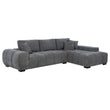 Octavia Upholstered Sectional Chaise Sofa Charcoal Grey - 509965