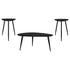 Odessa 3-piece Triangular Coffee and End Table Set Black - 707918-S3
