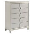 Olivia 5-drawer Bedroom Chest of Drawers Pearl White - 224955