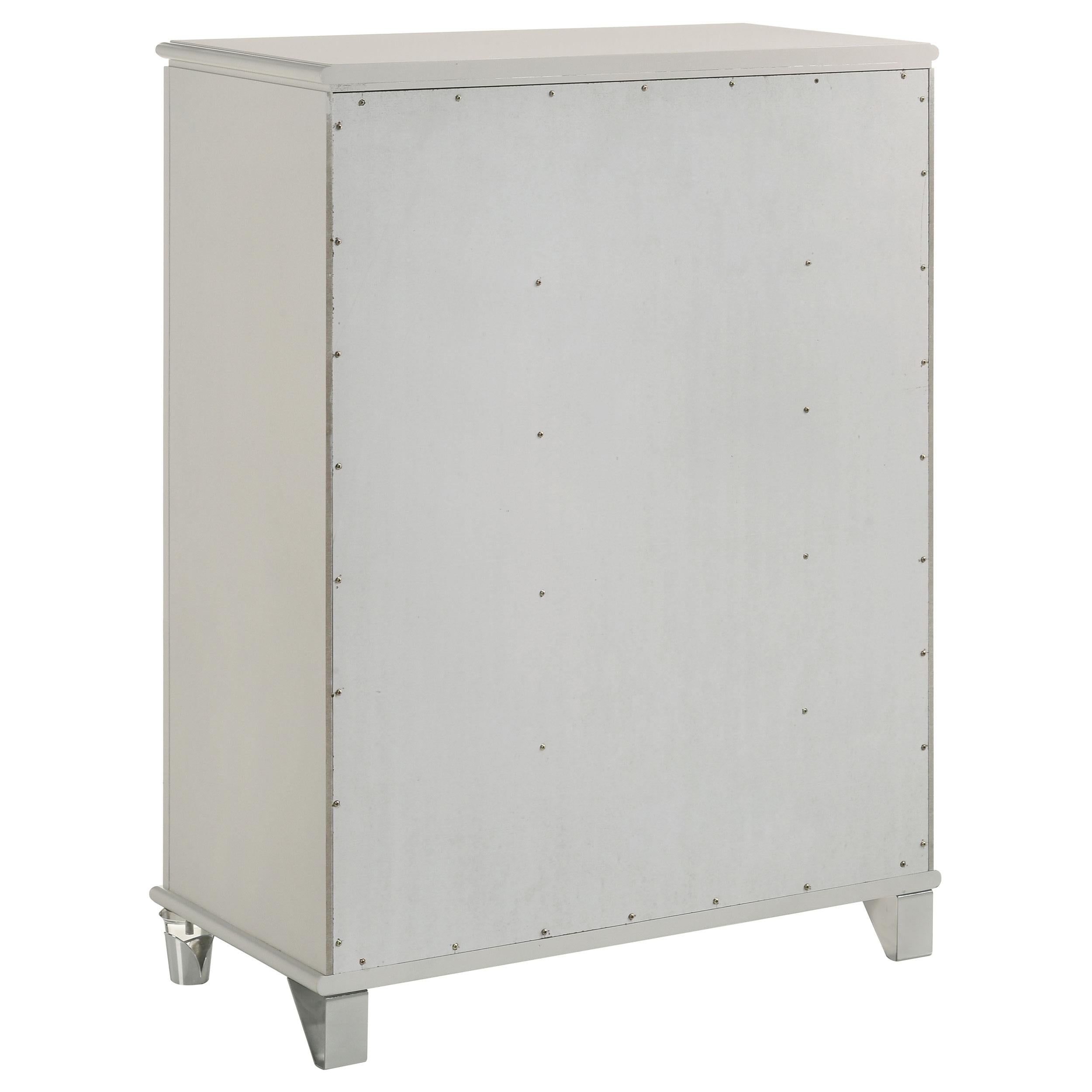 Olivia 5-piece Eastern King Bedroom Set Pearl White - 224951KE-S5