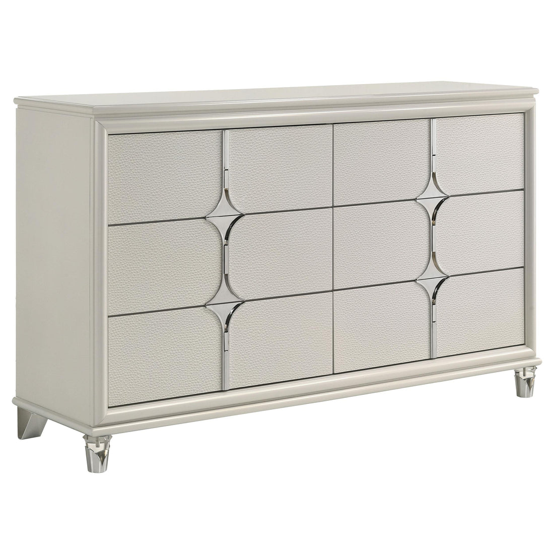 Olivia 6-drawer Dresser Cabinet Pearl White - 224953