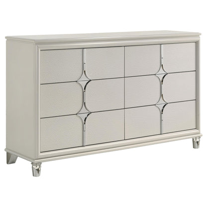 Olivia 6-drawer Dresser Cabinet Pearl White - 224953
