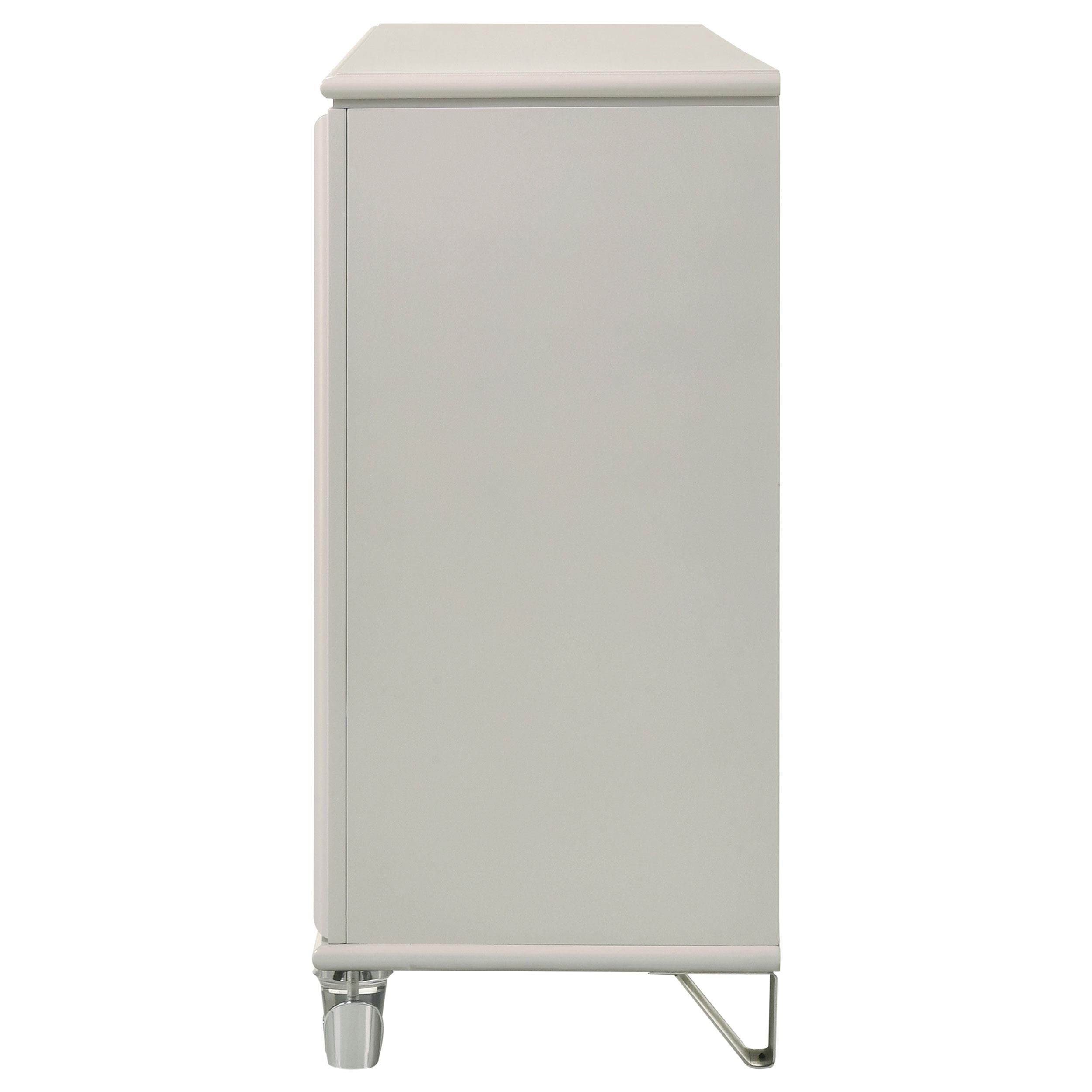 Olivia 6-drawer Dresser Cabinet Pearl White - 224953