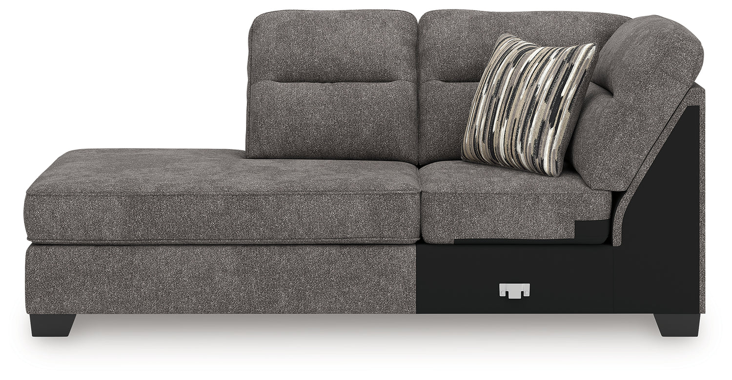Olten Graphite Left-Arm Facing Corner Chaise - 3130516