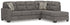 Olten Graphite Left-Arm Facing Sofa - 3130566