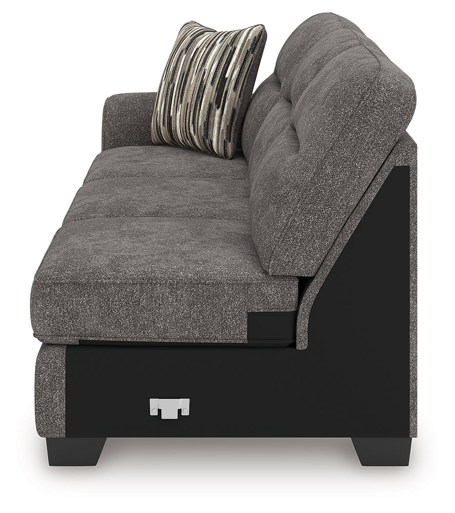 Olten Graphite Left-Arm Facing Sofa - 3130566