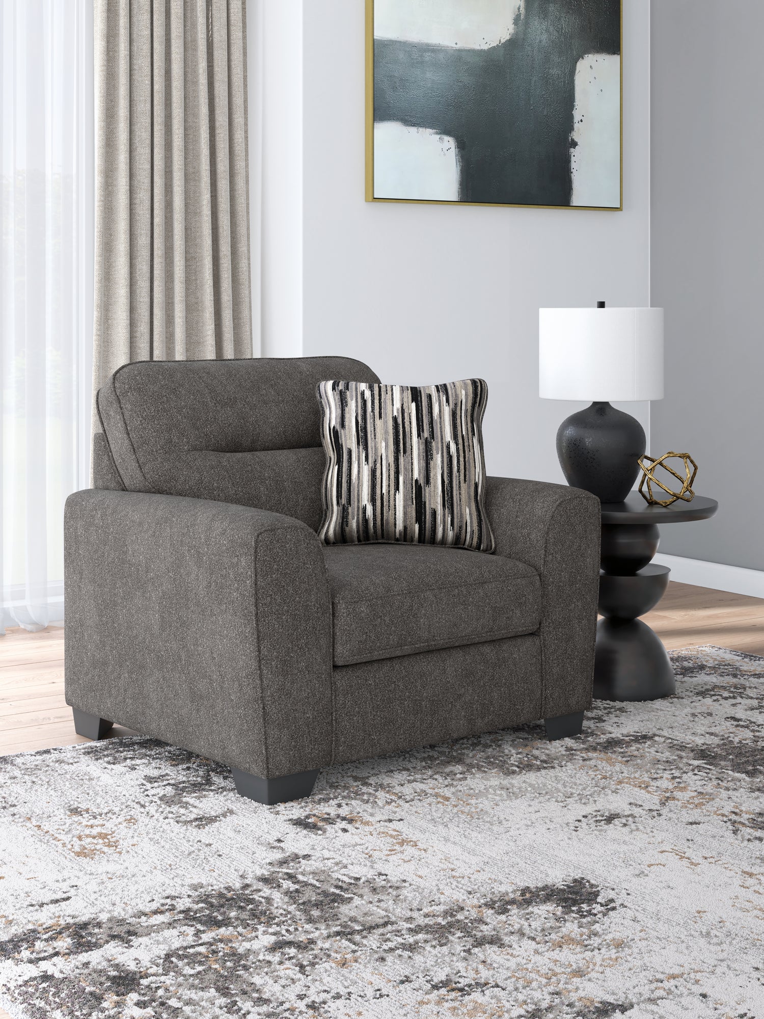 Olten Graphite Oversized Chair - 3130523