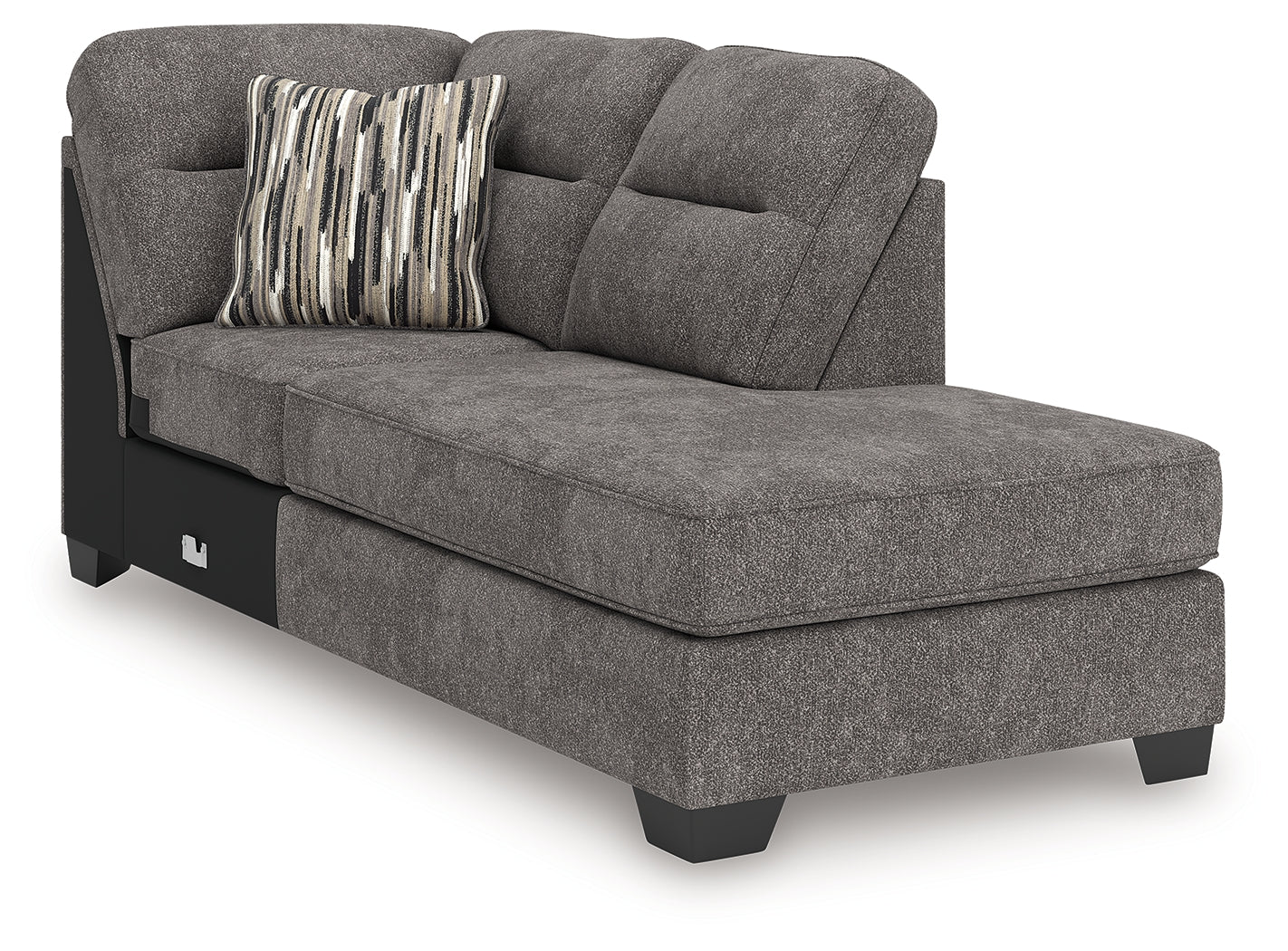 Olten Graphite Right-Arm Facing Corner Chaise - 3130517