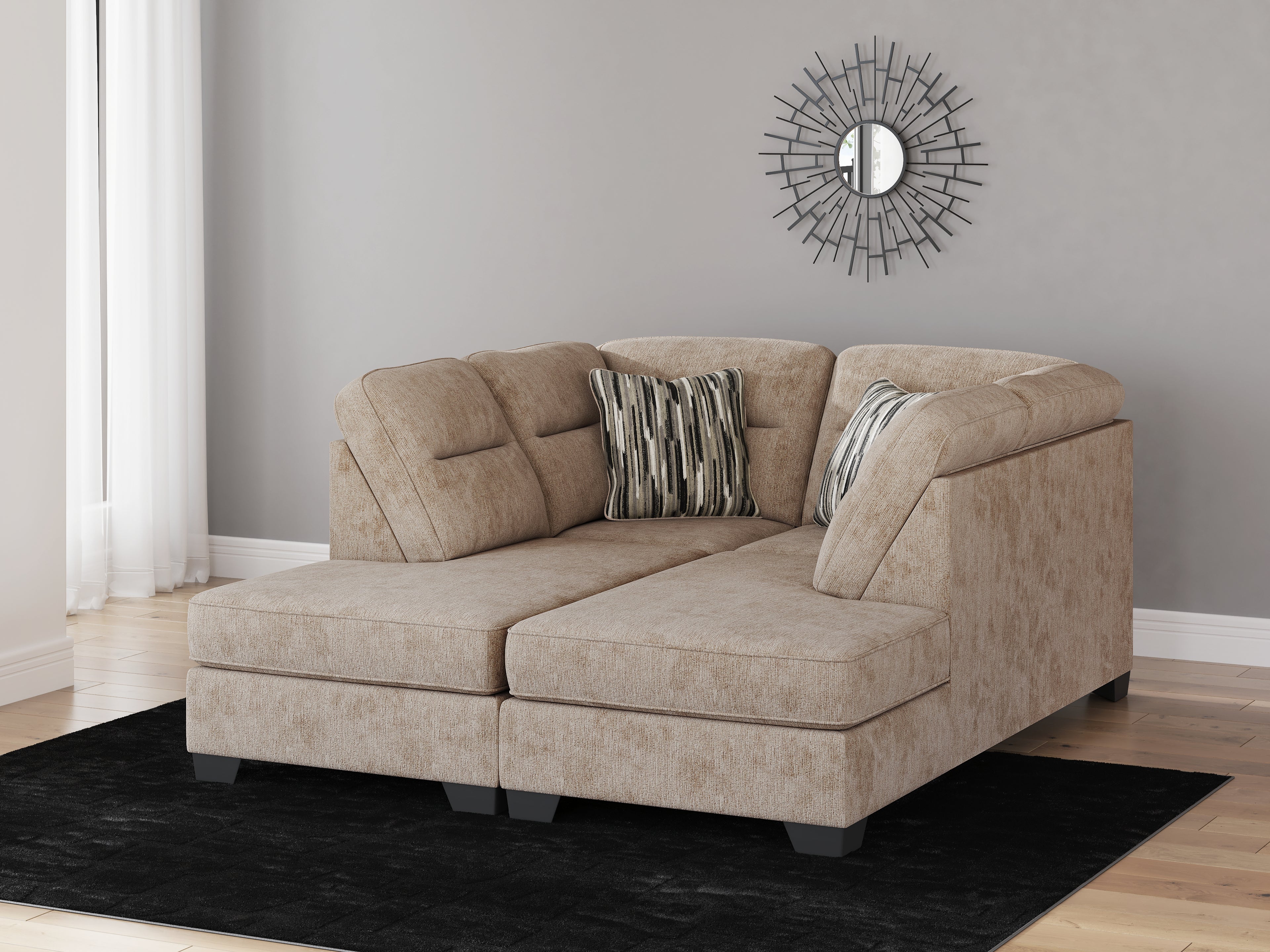 Olten Mocha 2-Piece Super Chaise - 31304S3