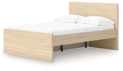 Onita Natural Full Panel Platform Bed with 1 Side Storage - EB9632B11