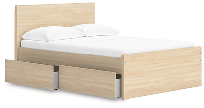 Onita Natural Full Panel Platform Bed with 1 Side Storage - EB9632B11