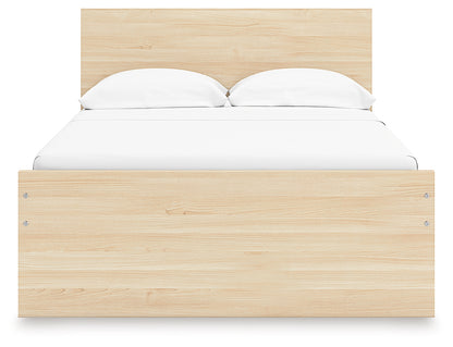 Onita Natural Full Panel Platform Bed with 1 Side Storage - EB9632B11