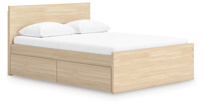 Onita Natural Full Panel Platform Bed with 2 Side Storage - EB9632B17