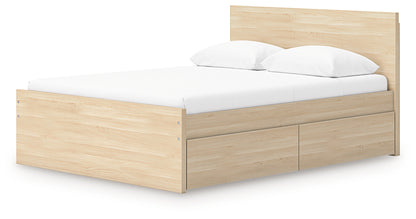 Onita Natural Full Panel Platform Bed with 2 Side Storage - EB9632B17