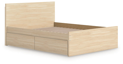 Onita Natural Full Panel Platform Bed with 2 Side Storage - EB9632B17