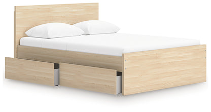 Onita Natural Full Panel Platform Bed with 2 Side Storage - EB9632B17