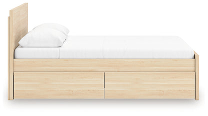 Onita Natural Full Panel Platform Bed with 2 Side Storage - EB9632B17