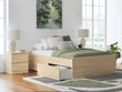Onita Natural Full Platform Bed with 1 Side Storage - EB9632B8