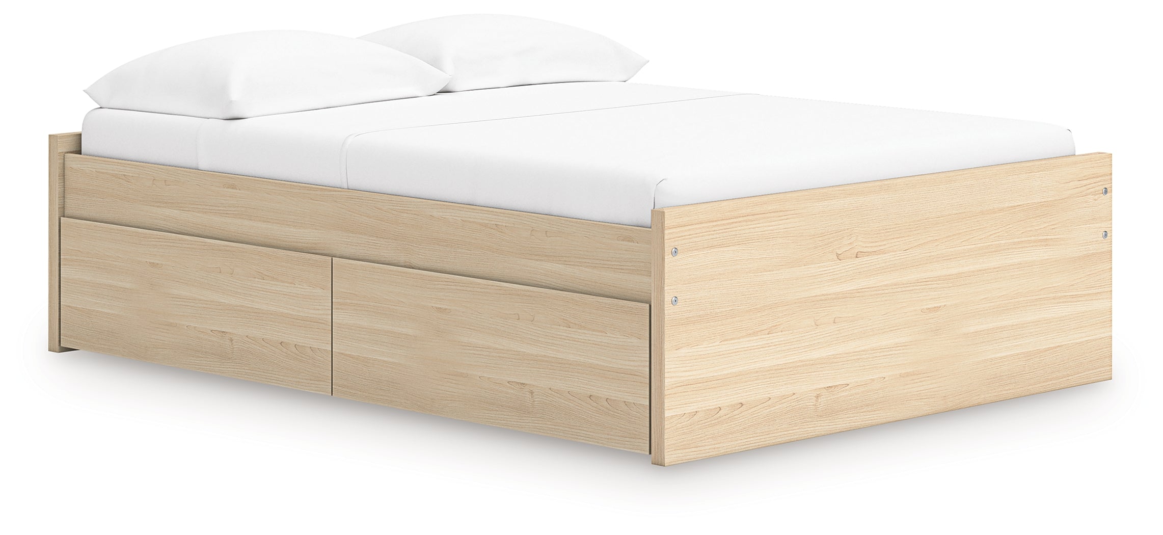 Onita Natural Full Platform Bed with 1 Side Storage - EB9632B8