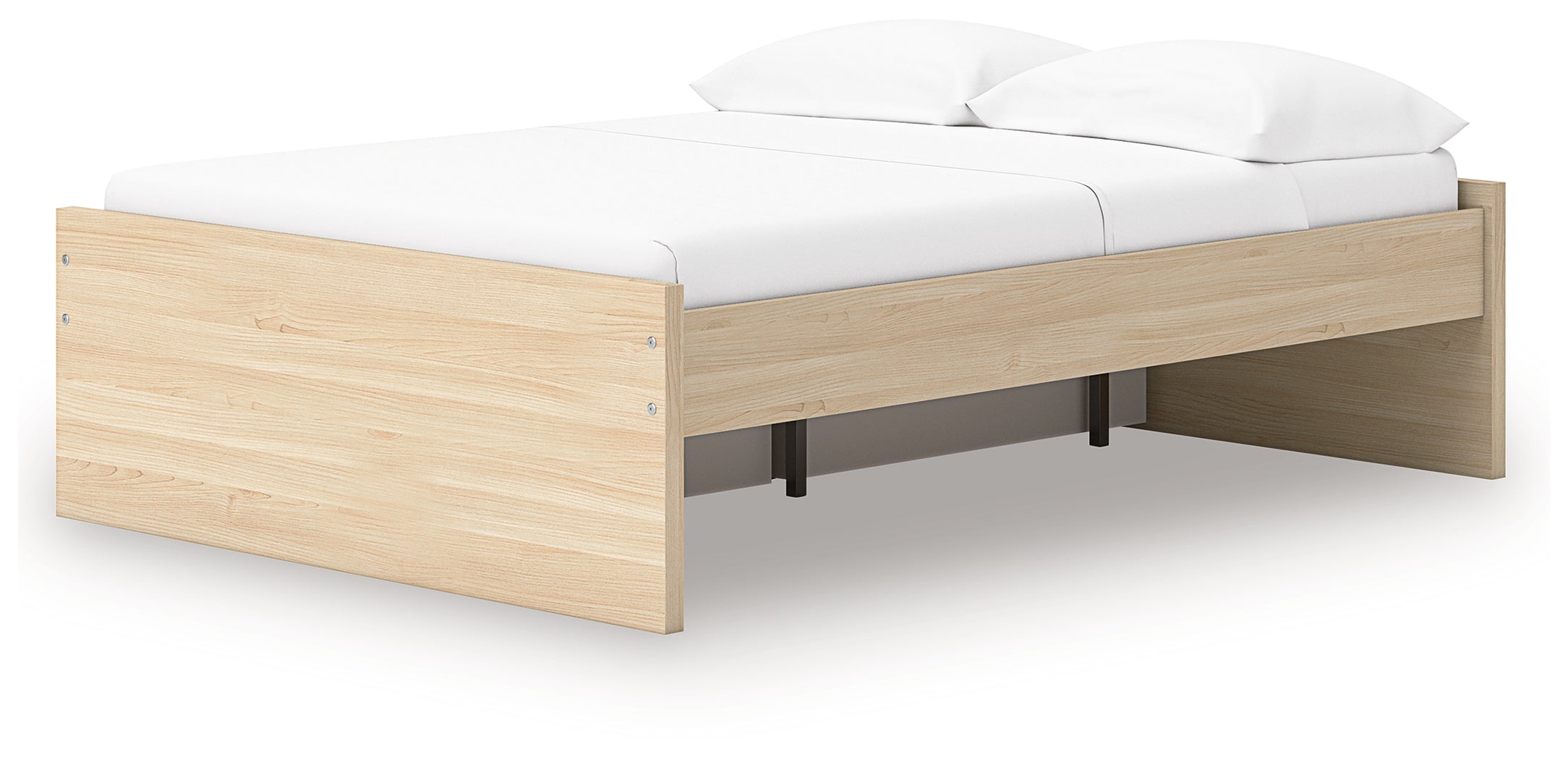 Onita Natural Full Platform Bed with 1 Side Storage - EB9632B8