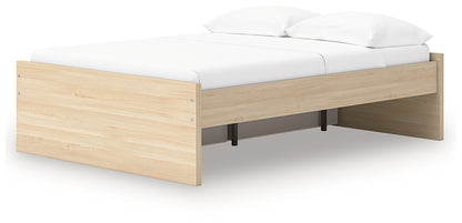 Onita Natural Full Platform Bed with 1 Side Storage - EB9632B8