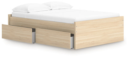 Onita Natural Full Platform Bed with 1 Side Storage - EB9632B8