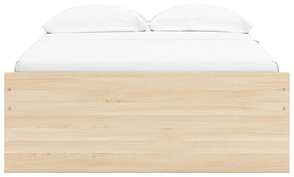 Onita Natural Full Platform Bed with 1 Side Storage - EB9632B8