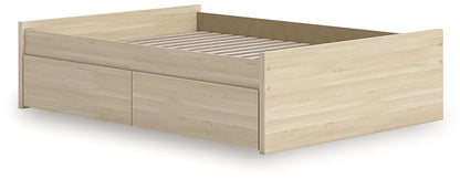 Onita Natural Full Platform Bed with 2 Side Storage - EB9632B14