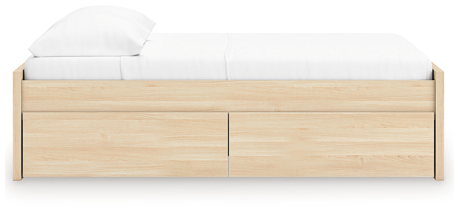 Onita Natural Full Platform Bed with 2 Side Storage - EB9632B14