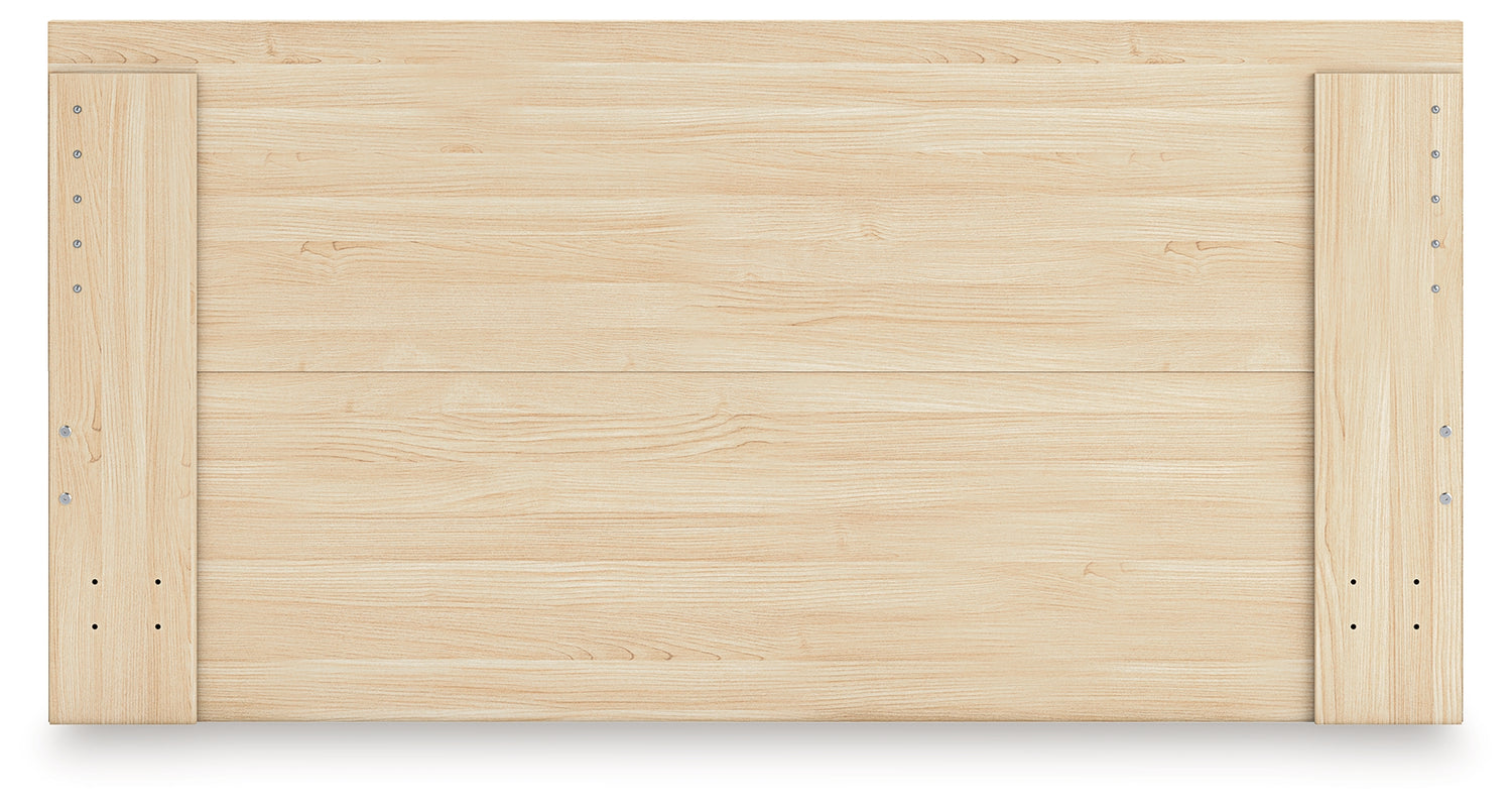 Onita Natural King Panel Platform Bed with 2 Side Storage - EB9632B24