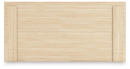 Onita Natural King Panel Platform Bed with 2 Side Storage - EB9632B24