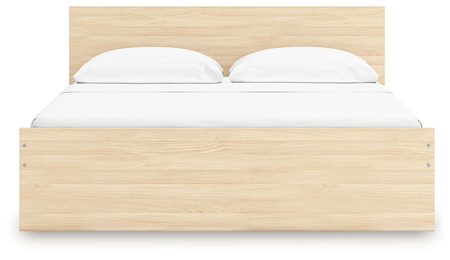 Onita Natural King Panel Platform Bed with 2 Side Storage - EB9632B24