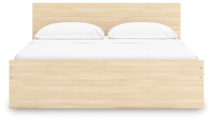 Onita Natural King Panel Platform Bed with 2 Side Storage - EB9632B24