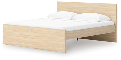 Onita Natural King Panel Platform Bed with Storage - EB9632B23