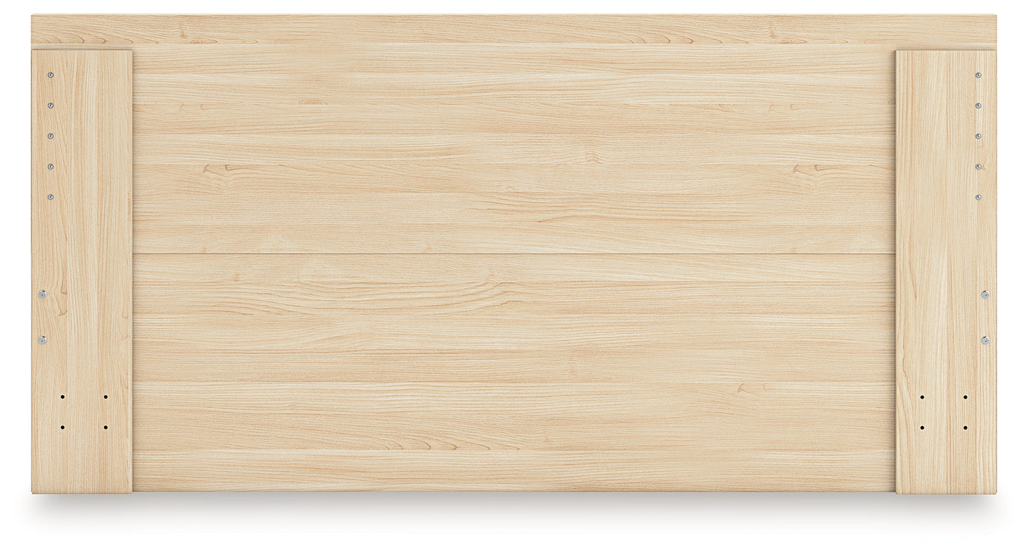 Onita Natural King Panel Platform Bed with Storage - EB9632B23