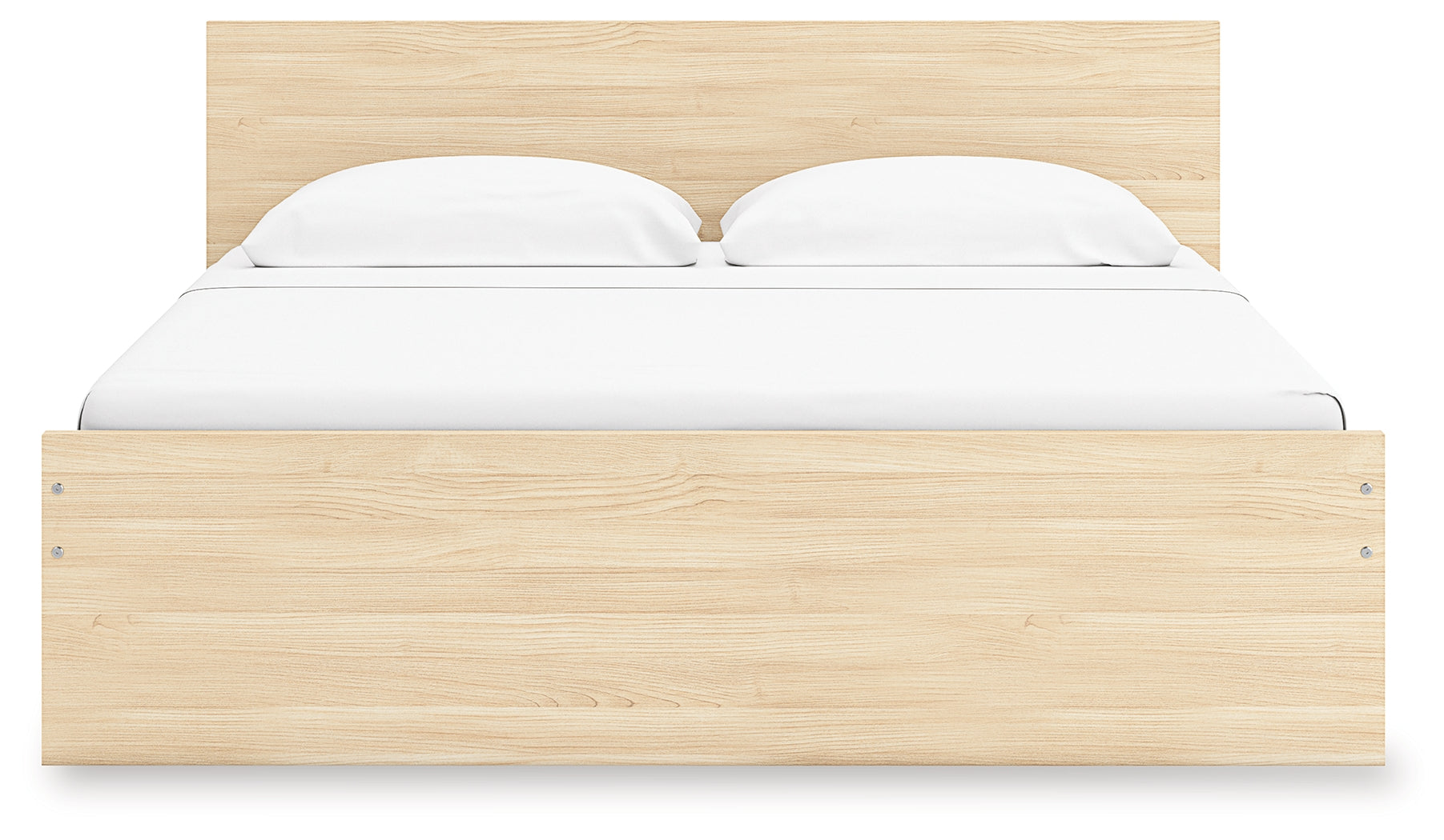 Onita Natural King Panel Platform Bed with Storage - EB9632B23